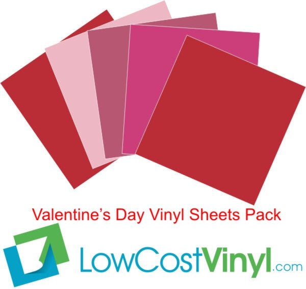 Valentine's Day Colors Vinyl Sheet Packs  Craft Cutting Machine Projects  Sheets – Low Cost Vinyl