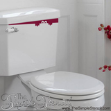 Red Oracal Vinyl creates a peekaboo toilet seek decal for Halloween fun. Courtesy of TheSimpleStencil.com