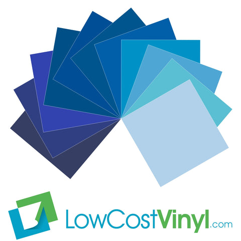 Oracal 631 Blue Vinyl 12" Sheets - 11 Beautiful Shades For Cricut, Silhouette & All Vinyl Cutters