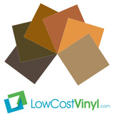 Oracal 631 Brown Vinyl - 6 Beautiful Matte Finish Shades - 12 inch Sheets For Cricut, Silhouette & Vinyl Cutters