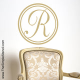 VInyl Wall Monogram using Oracal 091 Gold, Photo courtesy of TheSimpleStencil.com